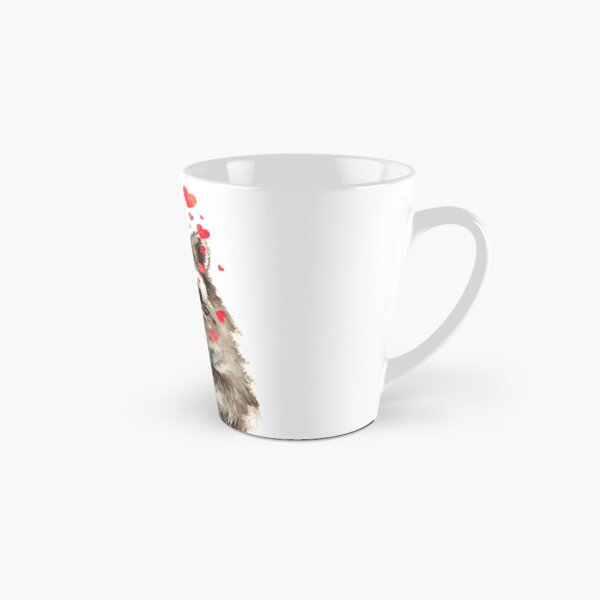 Item preview, Cute Watercolor Raccoon Blowing Kisses & Hearts designed and sold by countrymouse.