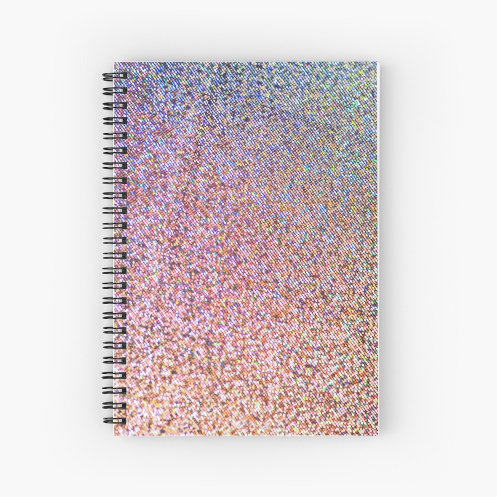 "Rainbow Metallic Glitter" Spiral Notebook for Sale by newburyboutique
