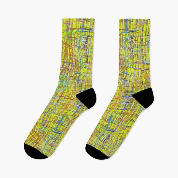 Item preview, Twisted multicolored checkered wave form pattern on yellow. designed and sold by IaroslavB.