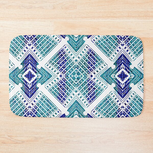 Item preview, Teal and Blue Ankara African Abstract Print Pattern Design -  Geometric Shapes designed and sold by balbert3.