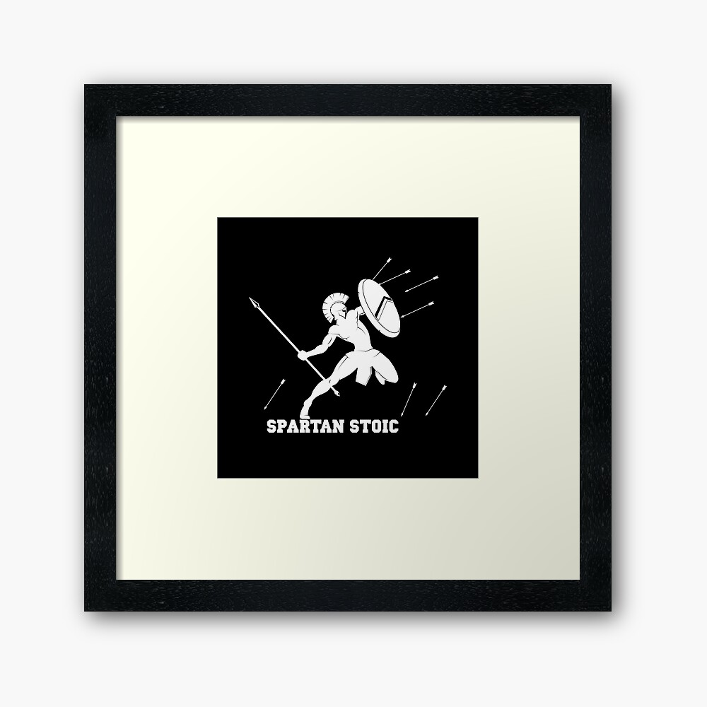 Wisdom Warrior - Spartan Stoic - Wisdom To Fight Framed Art Print