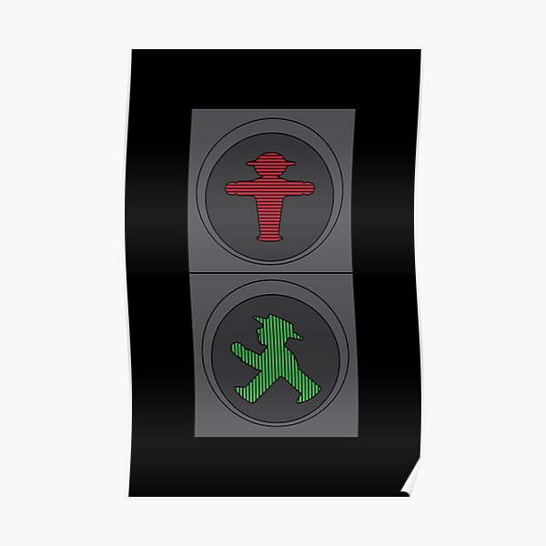 ampelmannchen street signal Poster