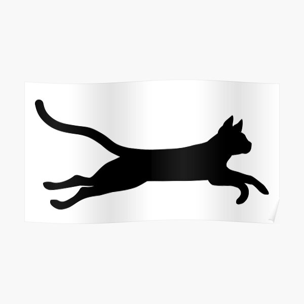 Poster Silhouette De Chat Qui Marche Par C0rvuss Redbubble