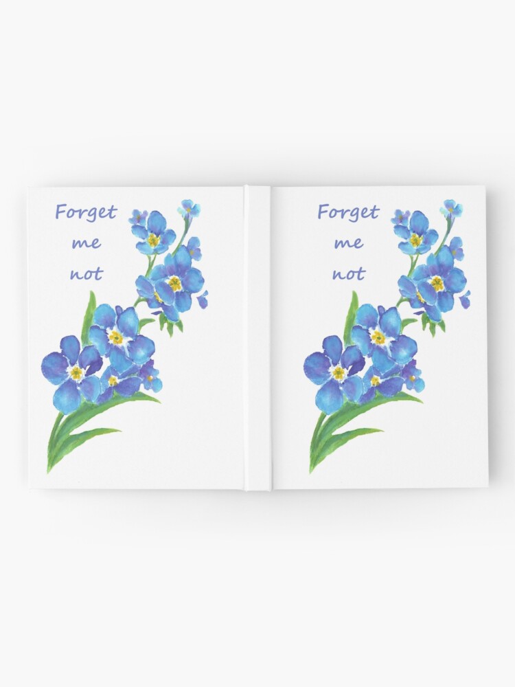 Cuaderno de tapa dura «No me olvides cita de la flor azul» de countrymouse  | Redbubble