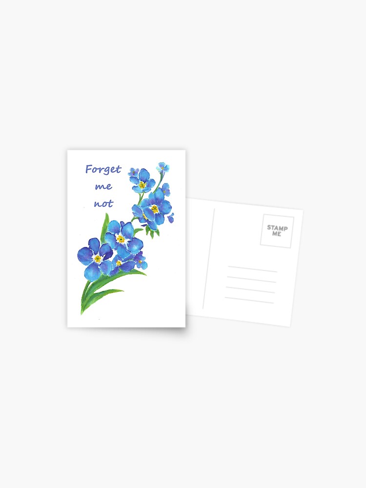 Postal «No me olvides cita de la flor azul» de countrymouse | Redbubble