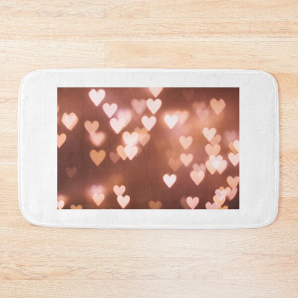 Item preview, Romantic Blush Pink Bokeh Hearts Print  designed and sold by newburyboutique.