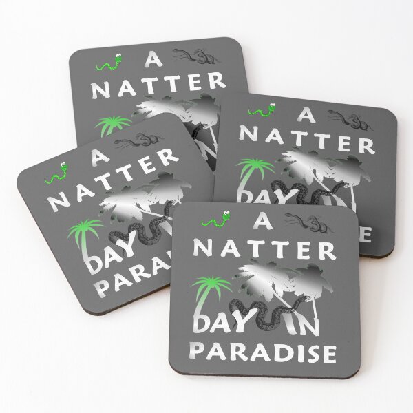 Item preview, A Natter Day in Paradise - Funny shirt with a snake designed and sold by Tig3rE.