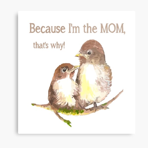 Impression Metallique Mere Fille Amour Toujours Citation Oiseau Mignon Silhouette Art Par Countrymouse Redbubble