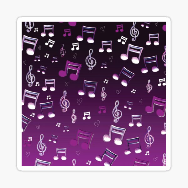 Purple Notes Sticker