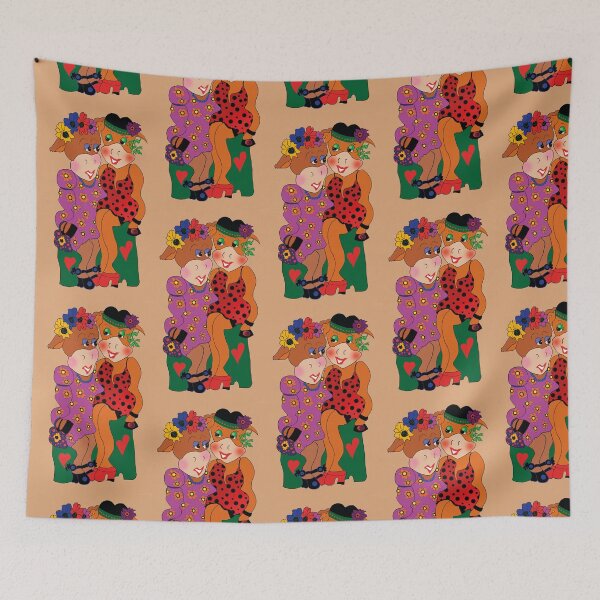 Item preview, Funky Cows - Colorful  Cows in Dresses designed and sold by Carremo.