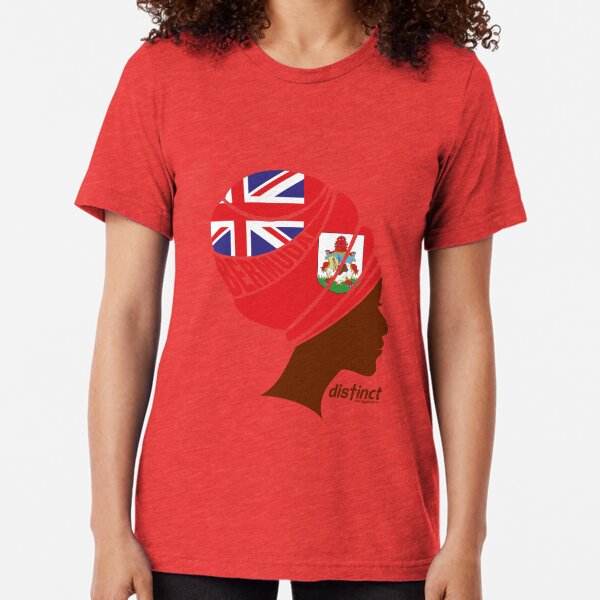 BERMUDA NUBIAN QUEEN by DisTinct Apparel Tri-blend T-Shirt