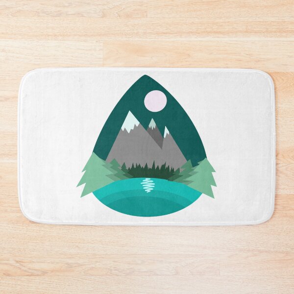 Item preview, Geometric Lake Landscape designed and sold by Christine Crawford.