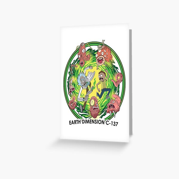 Rick and Morty Cronenberg Earth Dimension C-137 Interdimensional Twist Greeting Card