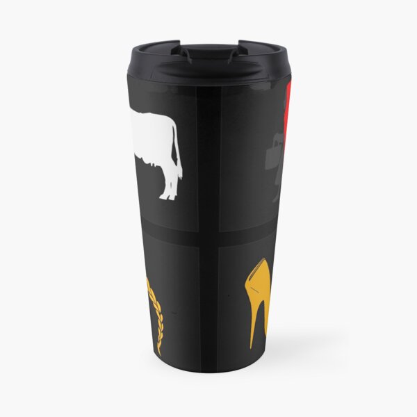 Cow, cape, hair and slipper Travel Mug