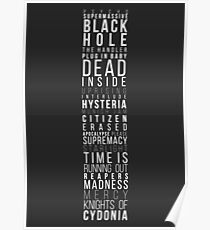 Muse setlist Poster