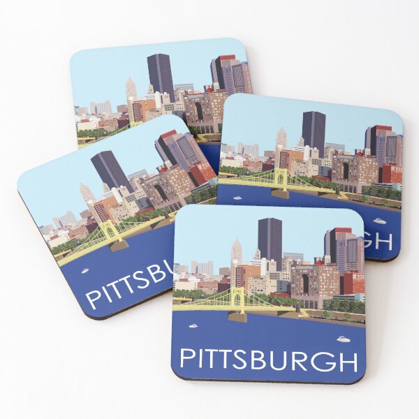 Item preview, Fun Pittsburgh Skyline Computer Illustration designed and sold by judgeart.