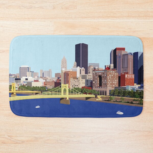 Item preview, Fun Pittsburgh Skyline Computer Illustration designed and sold by judgeart.