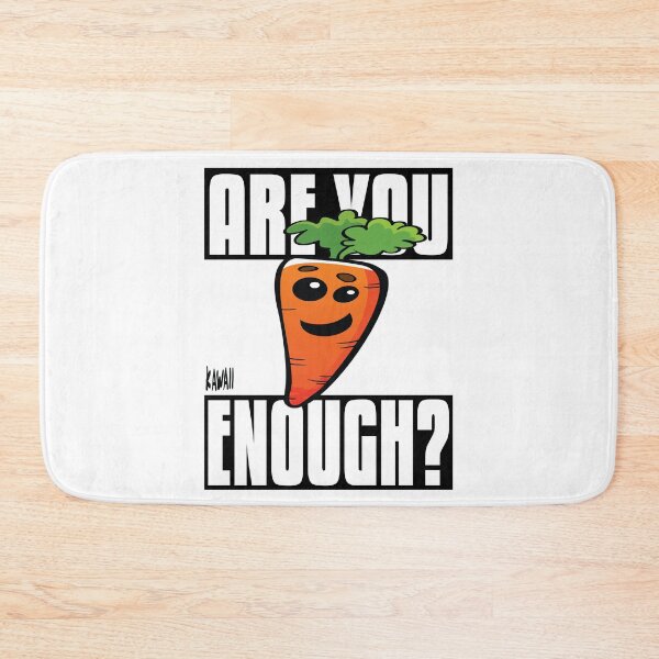 Item preview, Are You Carrot Enough? Kawaii Lovable Cute Adorable Cartoon Orange Carrot designed and sold by ProjectX23.