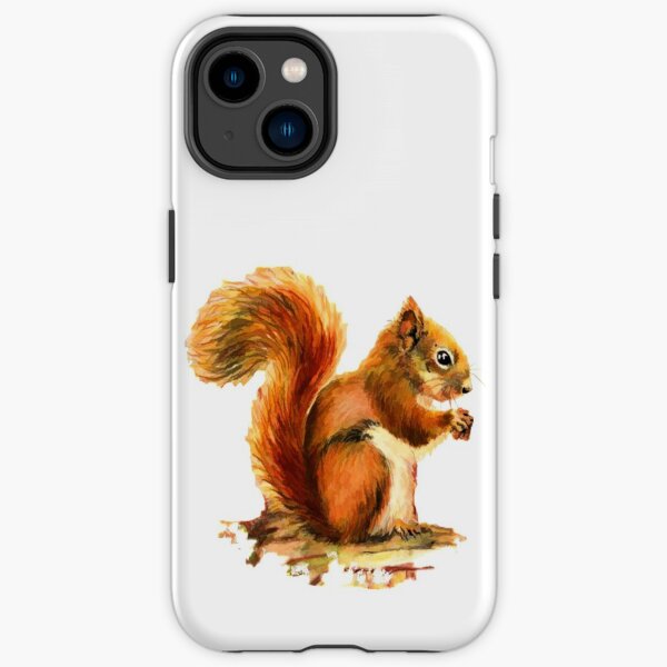 Watercolor Red Squirrel Animal iPhone Tough Case