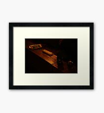 Bench in Tengboche Monastry Framed Print
