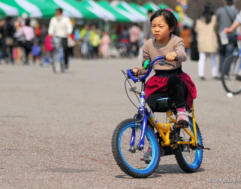 "Little Korean Girl Learning to Ride a Bike" by Mike Ashley Redbubble
