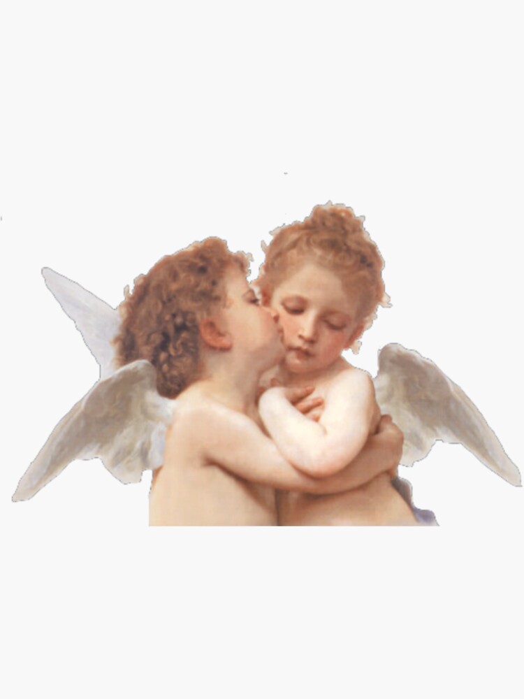 "Two baby cherubs" Sticker for Sale by cinlali Redbubble