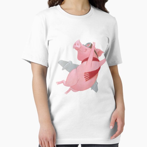 Item preview, Joyful Flying Pink Pig with Red Scarf designed and sold by chadcameron.
