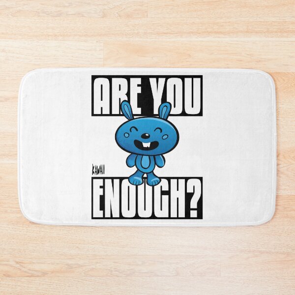 Item preview, Are You Bunny Enough? Kawaii Lovable Cute Adorable Cartoon Blue Bunny designed and sold by ProjectX23.