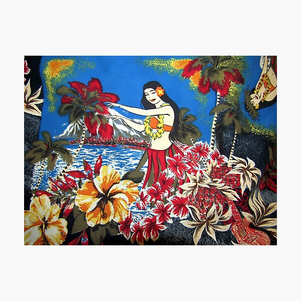 Vintage Hawaiian Print Photographic Print