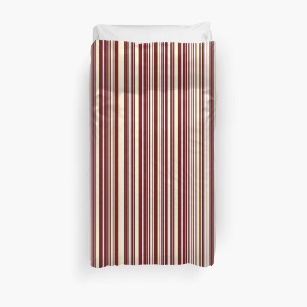 Burgundy Pinstripe Duvet Cover