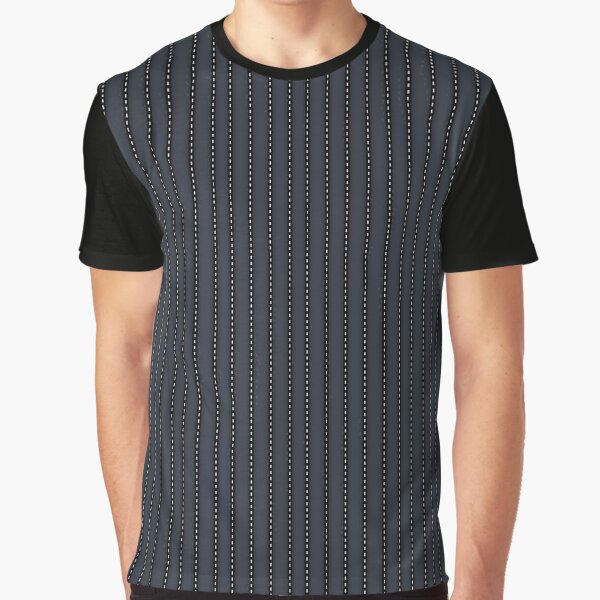 Grey Pinstripe pattern Graphic T-Shirt