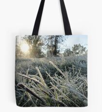 Blades of Frosted Wild Grass Tote Bag