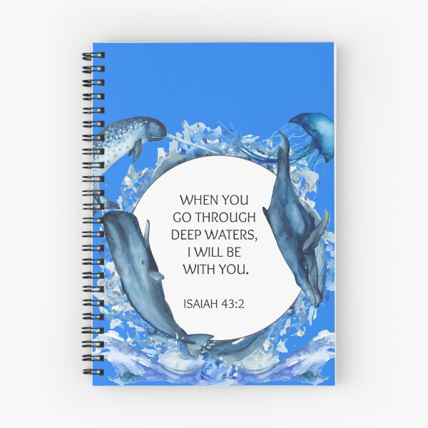 Item preview, Marine Life, Underwater, Bible Verse Isaiah 43:2, God is with you. designed and sold by TheKingdomAttic.