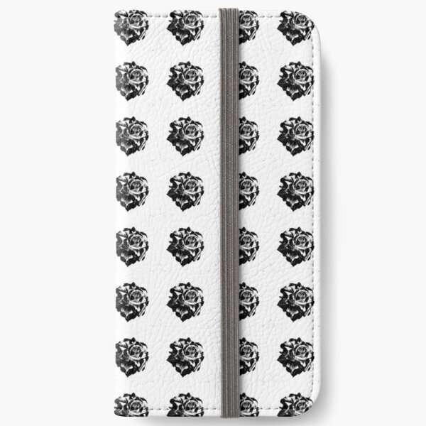 Rose black and white pattern bywhacky iPhone Wallet