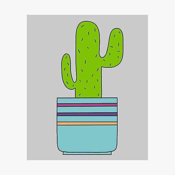 Artikelvorschau, Cute Cactus Design #77: A Desert Cactus In A Pot entworfen und verkauft von DreamCactus.