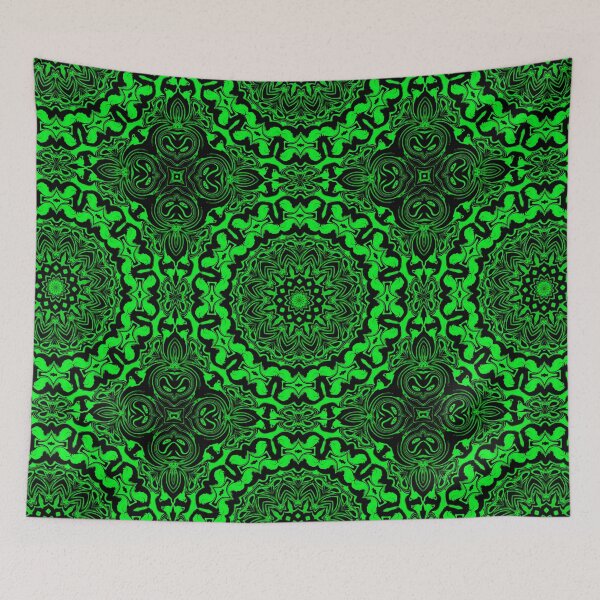 Item preview, Green Mandala Monochrome, pattern 3 designed and sold by Bennydoscope.