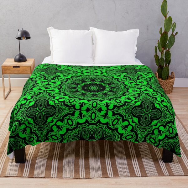 Item preview, Green Mandala Monochrome, pattern 5 designed and sold by Bennydoscope.