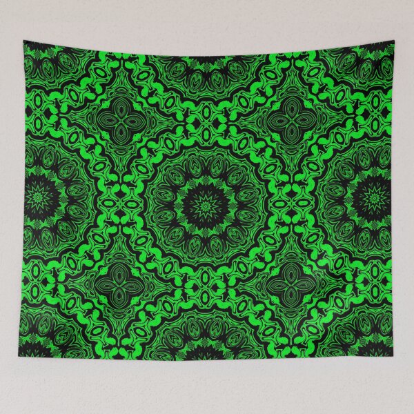 Item preview, Green Mandala Monochrome, pattern 5 designed and sold by Bennydoscope.