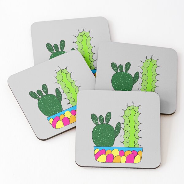 Item preview, Cute Cactus Design #91: 2 Cacti Types In A Colorful Pot designed and sold by DreamCactus.