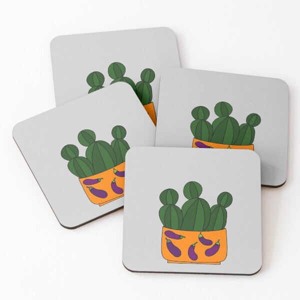Item preview, Cute Cactus Design #106: Eggplant Cactus Pot designed and sold by DreamCactus.