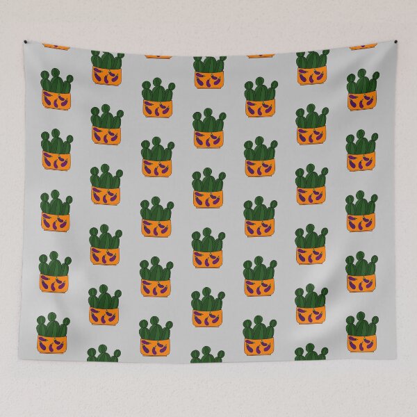 Item preview, Cute Cactus Design #106: Eggplant Cactus Pot designed and sold by DreamCactus.
