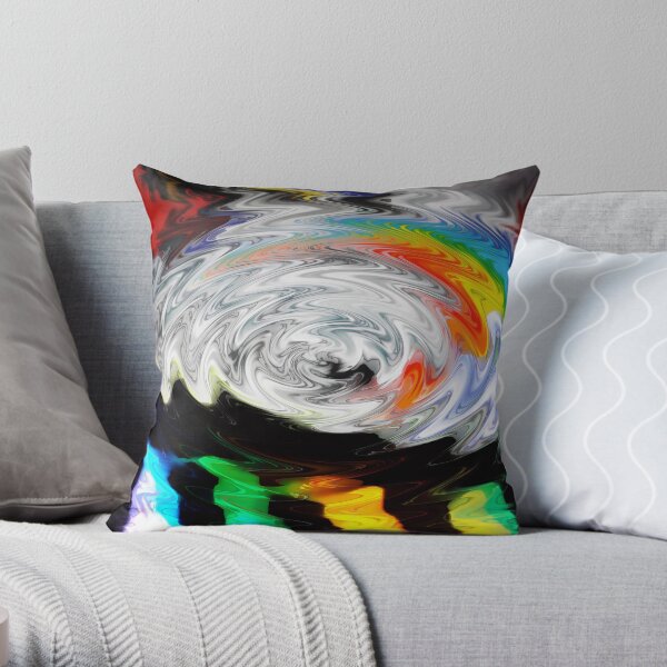 Rainbow Palette Throw Pillow