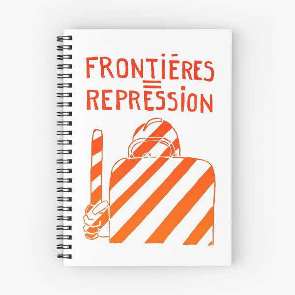 Item preview, Paris Revolt, May 68: 'FRONTIERES = REPRESSION': Graduated Reds on White designed and sold by Day Chapman.