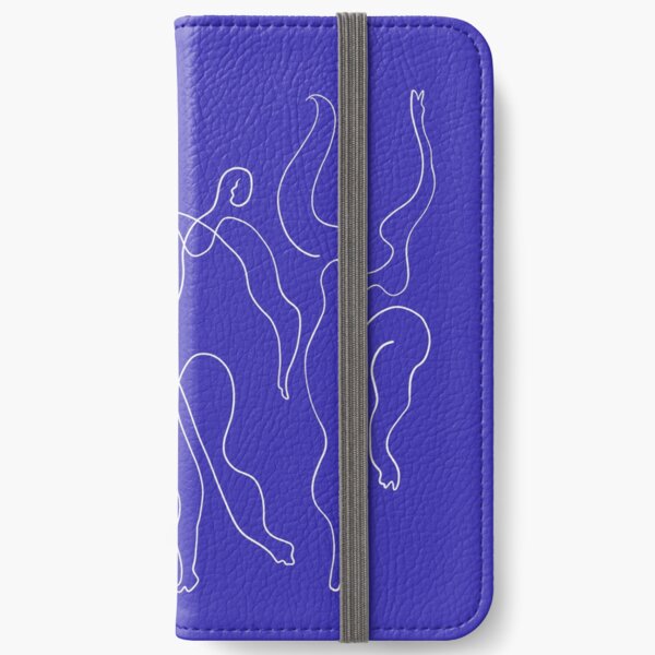Picasso Line Art - Dancers - Blue Background iPhone Wallet