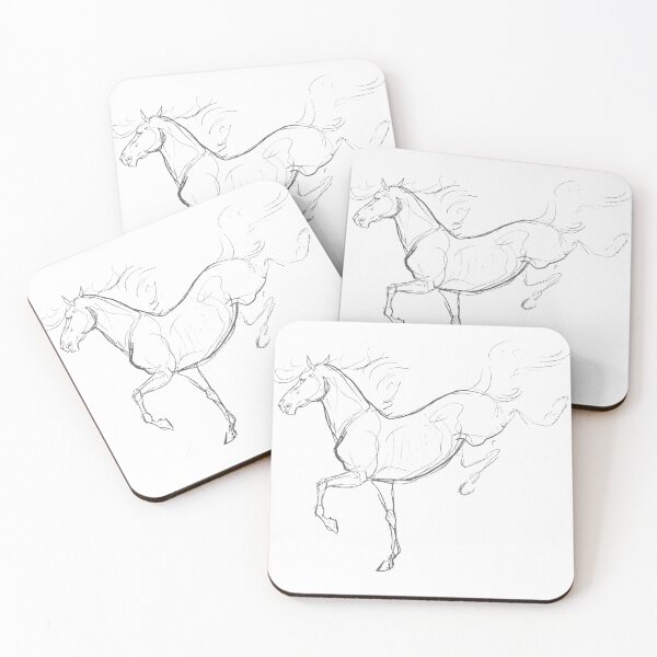 Item preview, Bucking Horse Sketch in Black designed and sold by Jordan Hempstead.