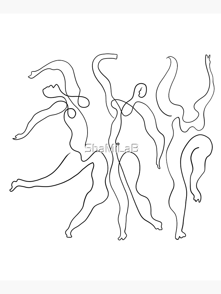 Picasso Line Art - Dancers by ShaMiLaB