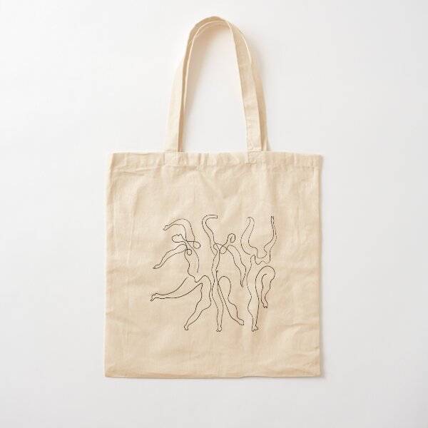Picasso Line Art - Dancers Cotton Tote Bag
