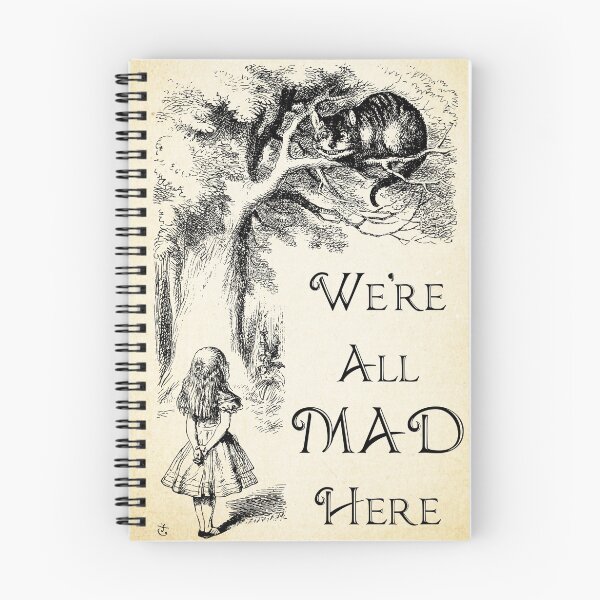 Item preview, Alice in Wonderland Quote - We're All Mad Here - Cheshire Cat Quote - 0104 designed and sold by ContrastStudios.