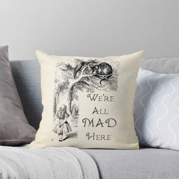 Item preview, Alice in Wonderland Quote - We're All Mad Here - Cheshire Cat Quote - 0104 designed and sold by ContrastStudios.