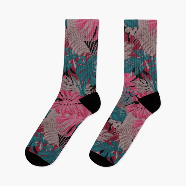 Item preview, Modern Tropical - Black/Pink/Teal designed and sold by meganpalmer.